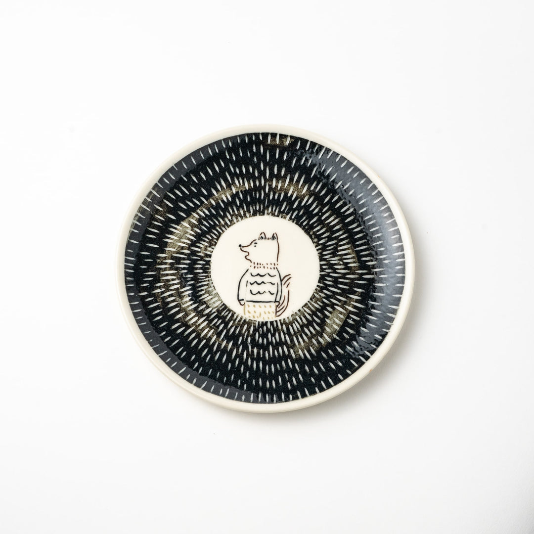 濱田綾音] シティーアニマル平中皿 キツネ - キゴコチ