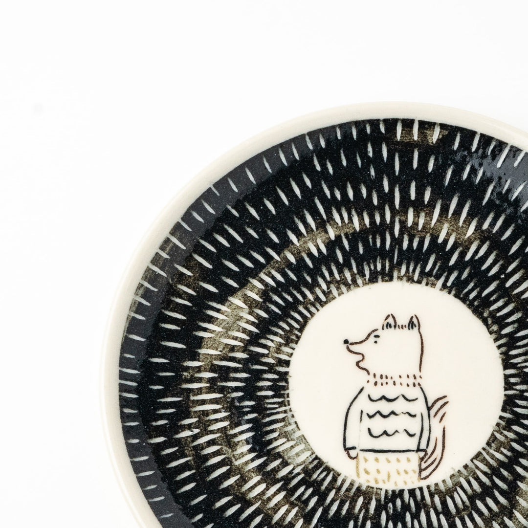 濱田綾音] シティーアニマル平中皿 キツネ - キゴコチ