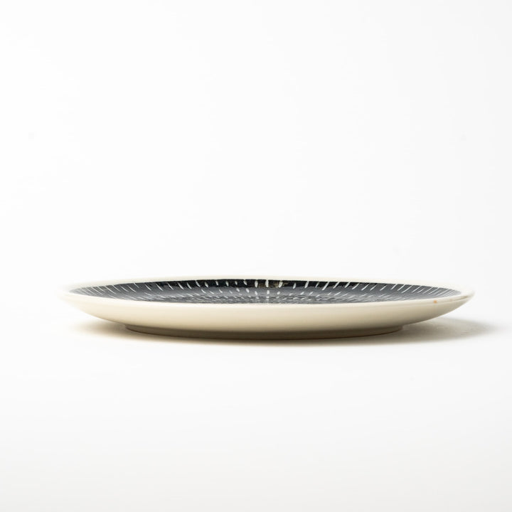 アマゾナイトお皿♡台座♡No.2464 波佐見焼 染付間取山水 桔梗渕高台皿 10cm 高山陶器｜Studio1156