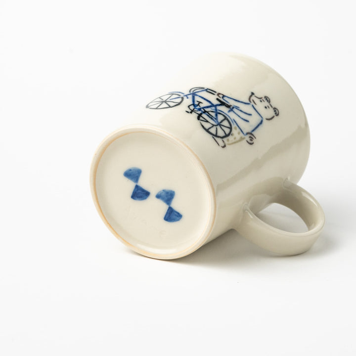 濱田綾音] シティーアニマルマグカップ クマと自転車 - キゴコチ