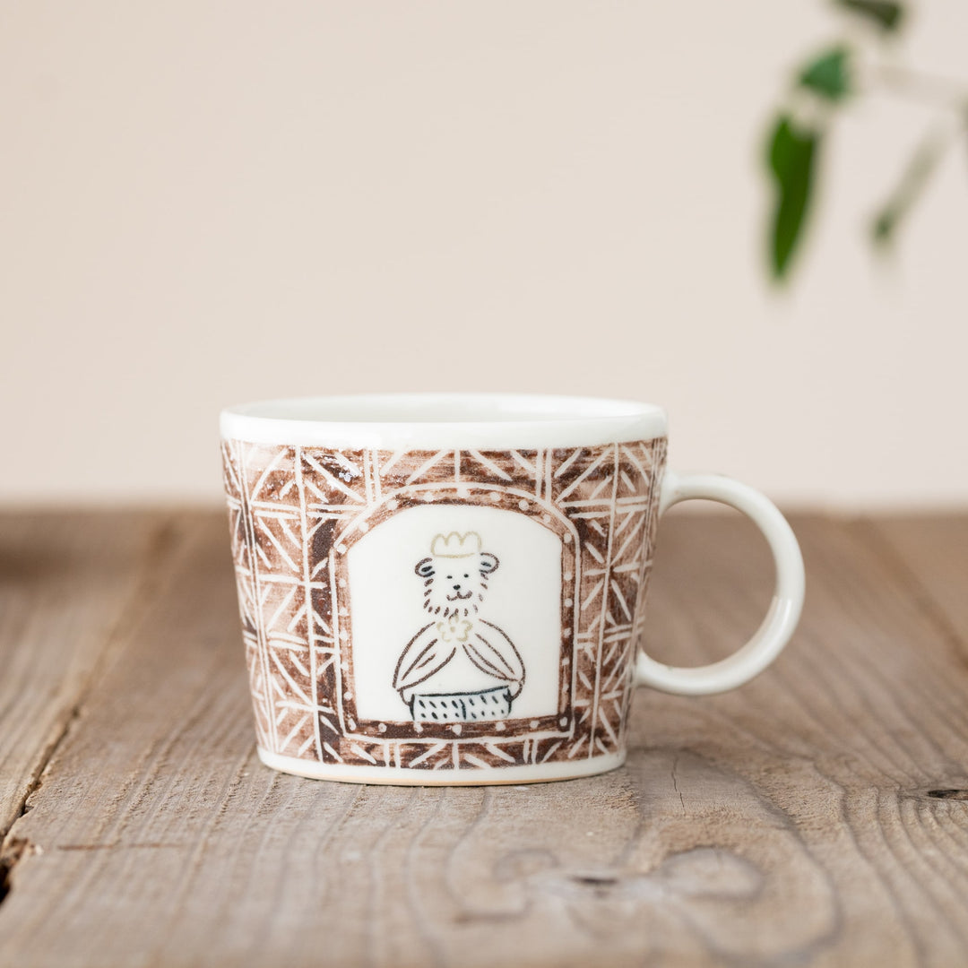 濱田綾音] シティーアニマルマグカップ フワフワのイヌの王様 - キゴコチ