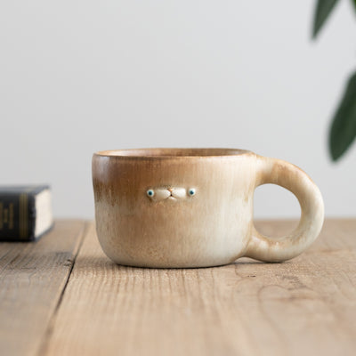 ponpoco mug　ブラウン