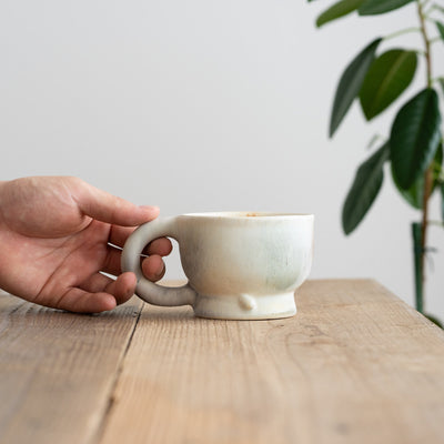ponpoco mug　脚つき　パープル