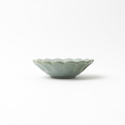 輪花小皿　グレー