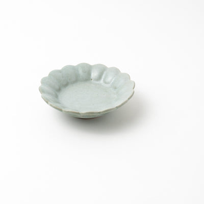 輪花小皿　グレー